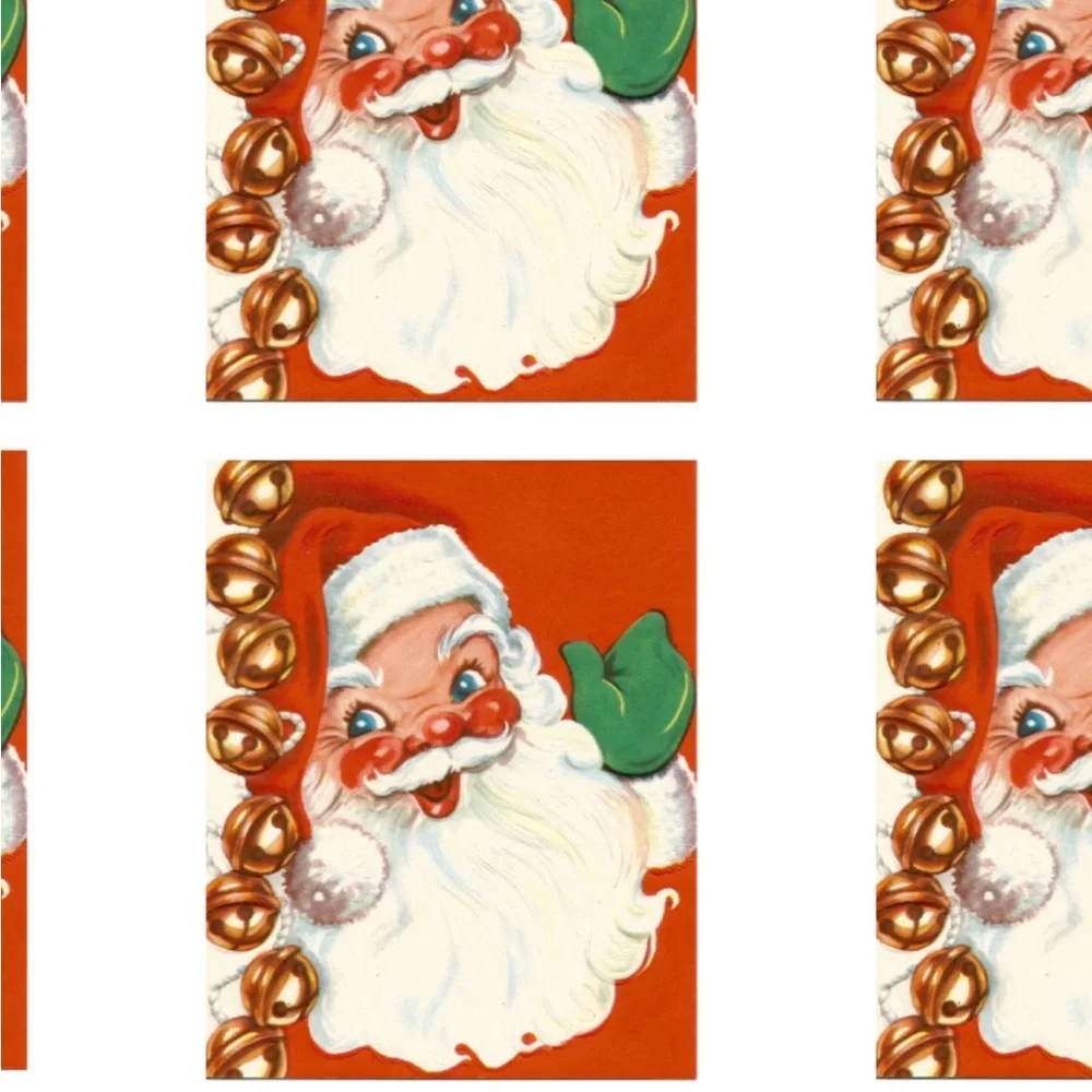 Vintage Santa party favor Santa dessert toppers Frosting sheet of 12-2” images